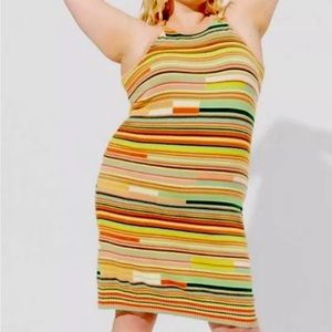 Torrid Striped Crochet Mini Tank Dress Plus Size 4 4x  NWT